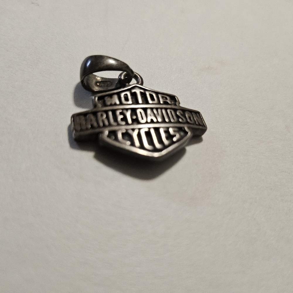 Harley-Davidson 925 Sterling Silver Bar and Shield Logo Motorcycle Biker Pendant - Picture 7 of 16